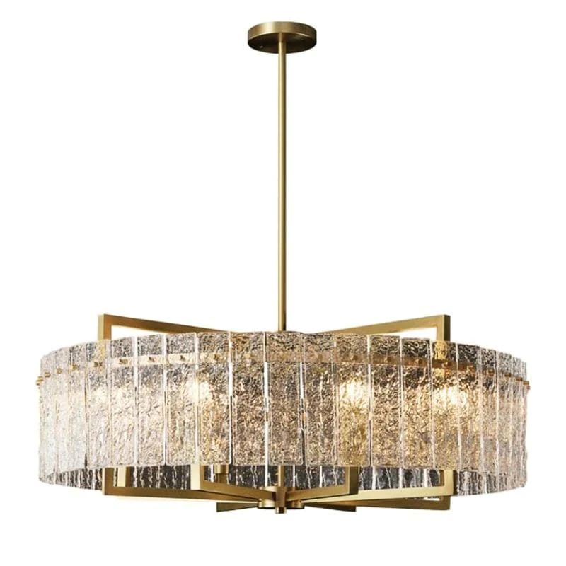 Flake Round Crystal Chandelier 40"