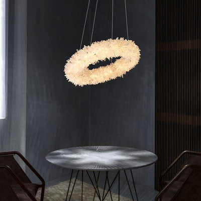 Primary Crystal Cluster Round Modern Chandelier