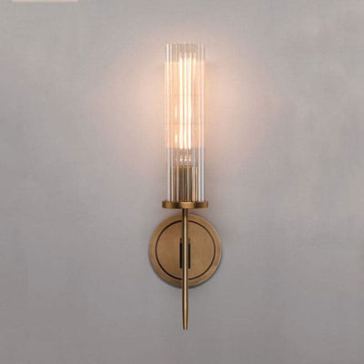 Single Head Industrial Wind K9 Crystal Shade Candlestick Wall Sconce