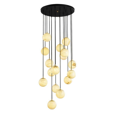 Alabaster Earth Art Chandelier