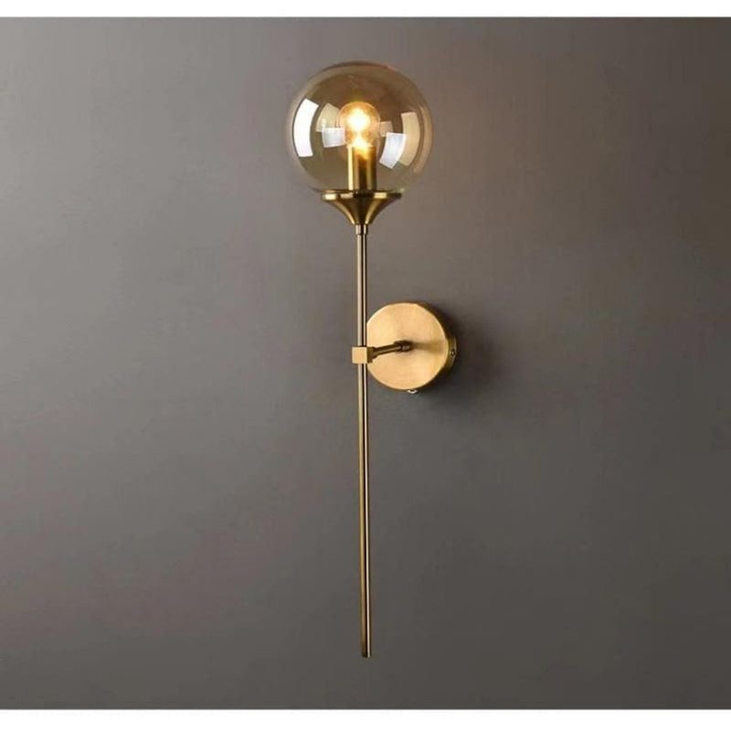 karen Post-modern strip brass ball sconce